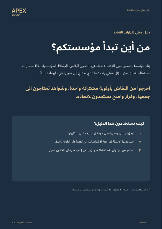 غلاف دليل اتخاذ القرار للقيادات